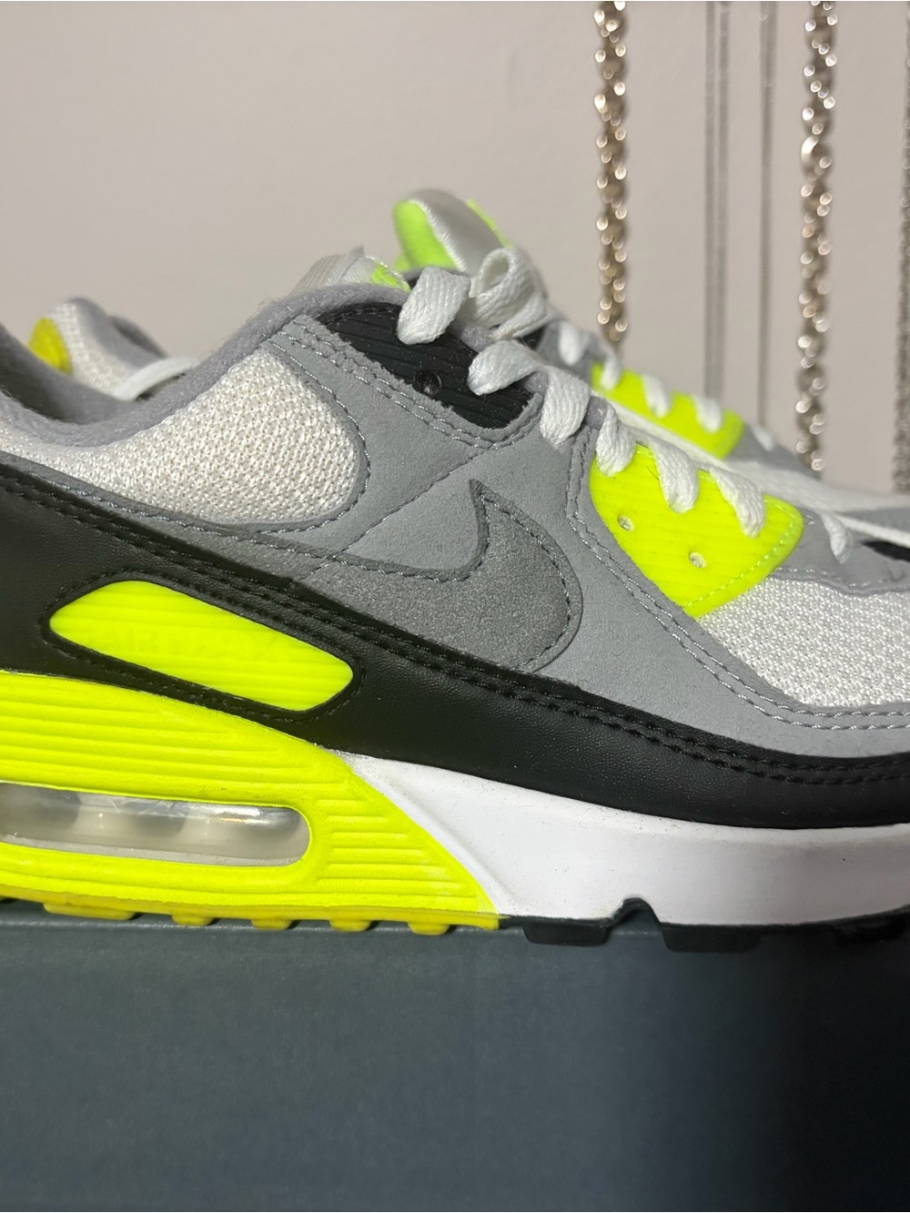 Nike Gray and Neon Green Athletic Sneakers